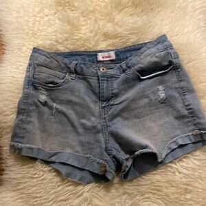 Bongo Distressed Denim Jean Short Shorts Light Wash Sz 9 Juniors Women’s Cotton